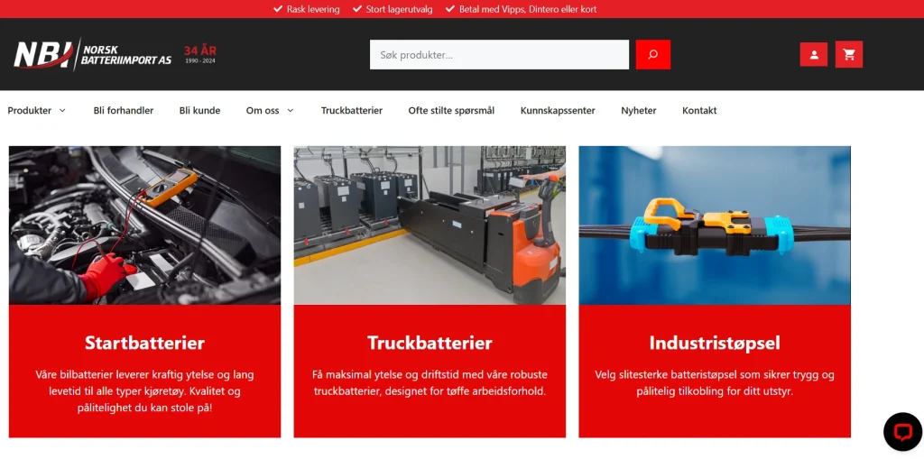 Website Redesign for Batteriimport